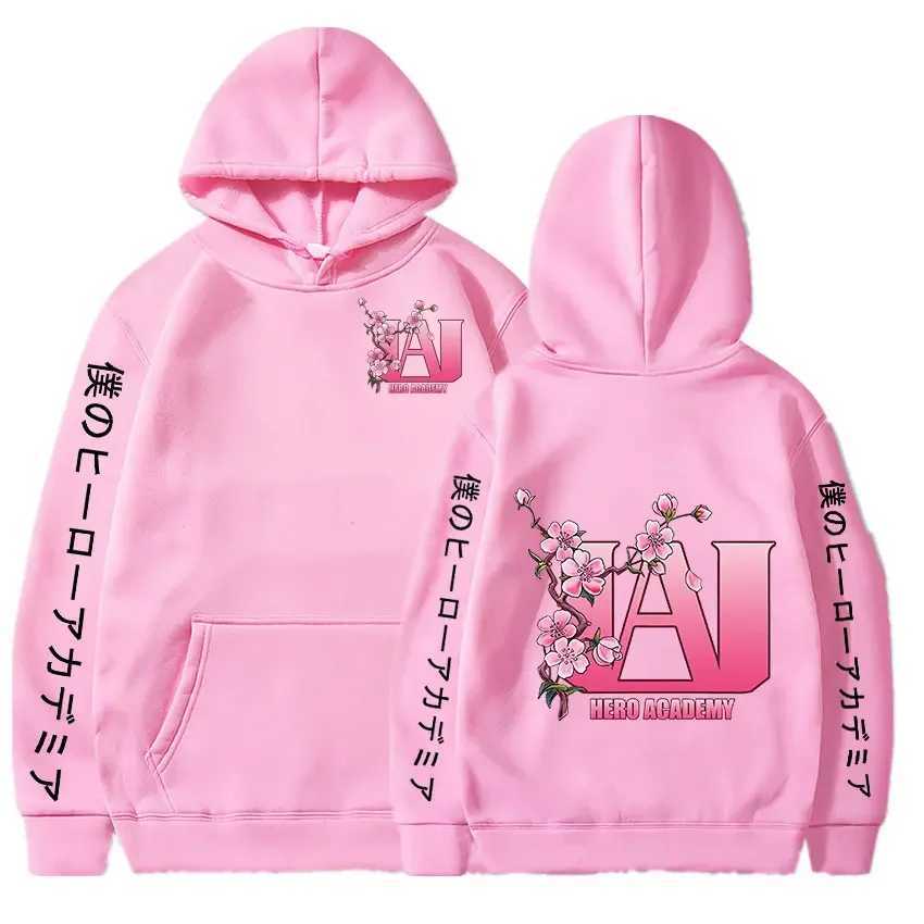 My Hero Academy UA High Cherry Blossom Graphic Printing Hoodie Sportswear Comfortable Top CL240909