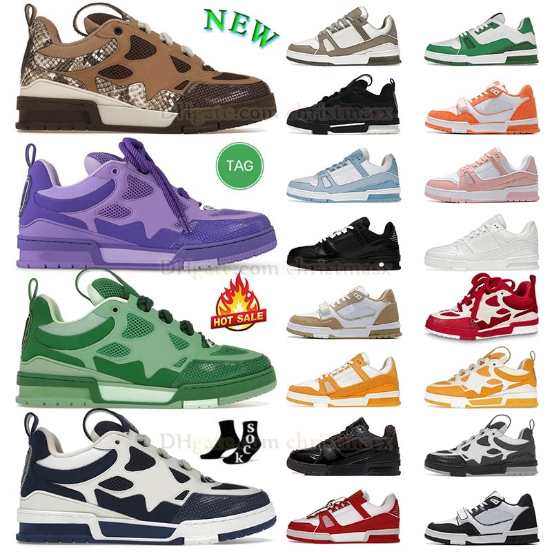 designer sneakers loafers Mesh casual shoes Abloh Virgil Embossed scarpe schuhe Denim lv8 skate Platform Runner chaussure luxe Sky Blue dhgate Red Black trainers