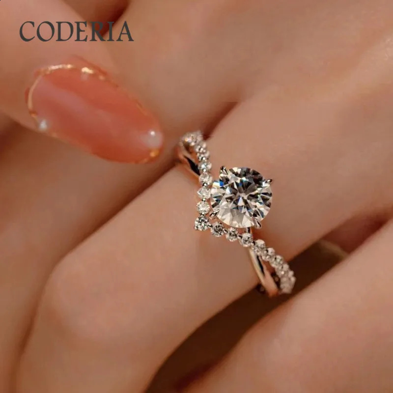 Dia Test D Color 1 ' Wedding High Quality White Gold Ring Fashion Pure Sier Jewelry 240909 4 ia