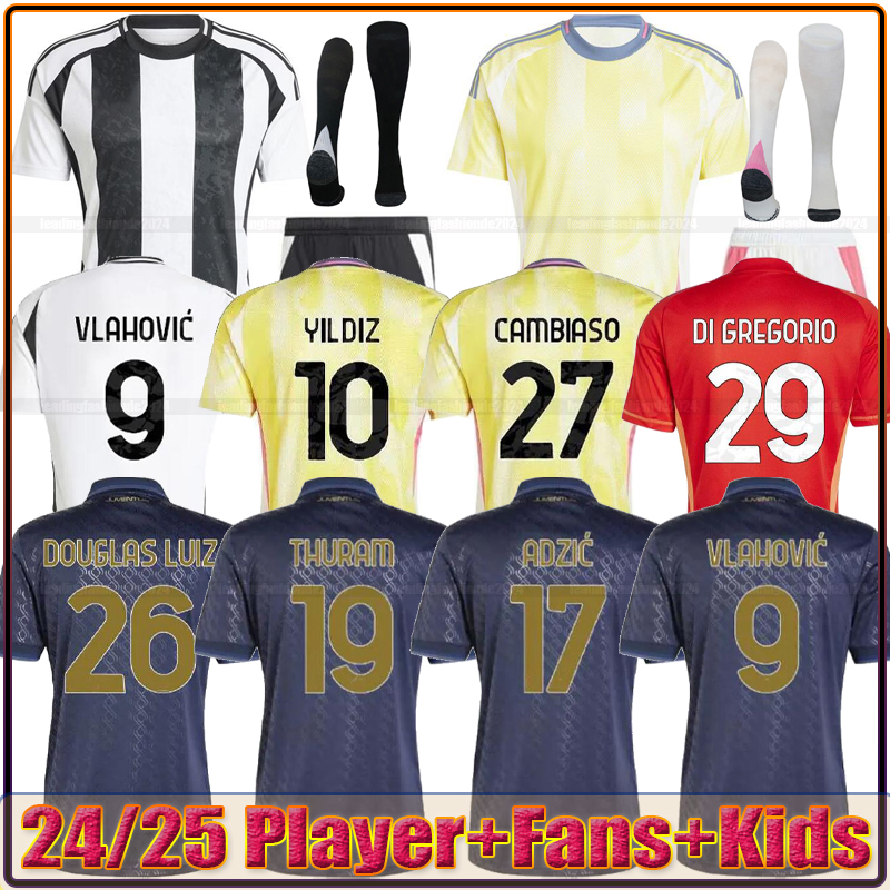 fans player soccer jerseys 2024 home away VLAHOVIC McKENNIE LOCATELLI jerseys 24 25 Kits men Kids unifor CAMBIASO DOUGLAS LUIZ Koopmeiners Thuram YILDIZ MBANGULA 89
