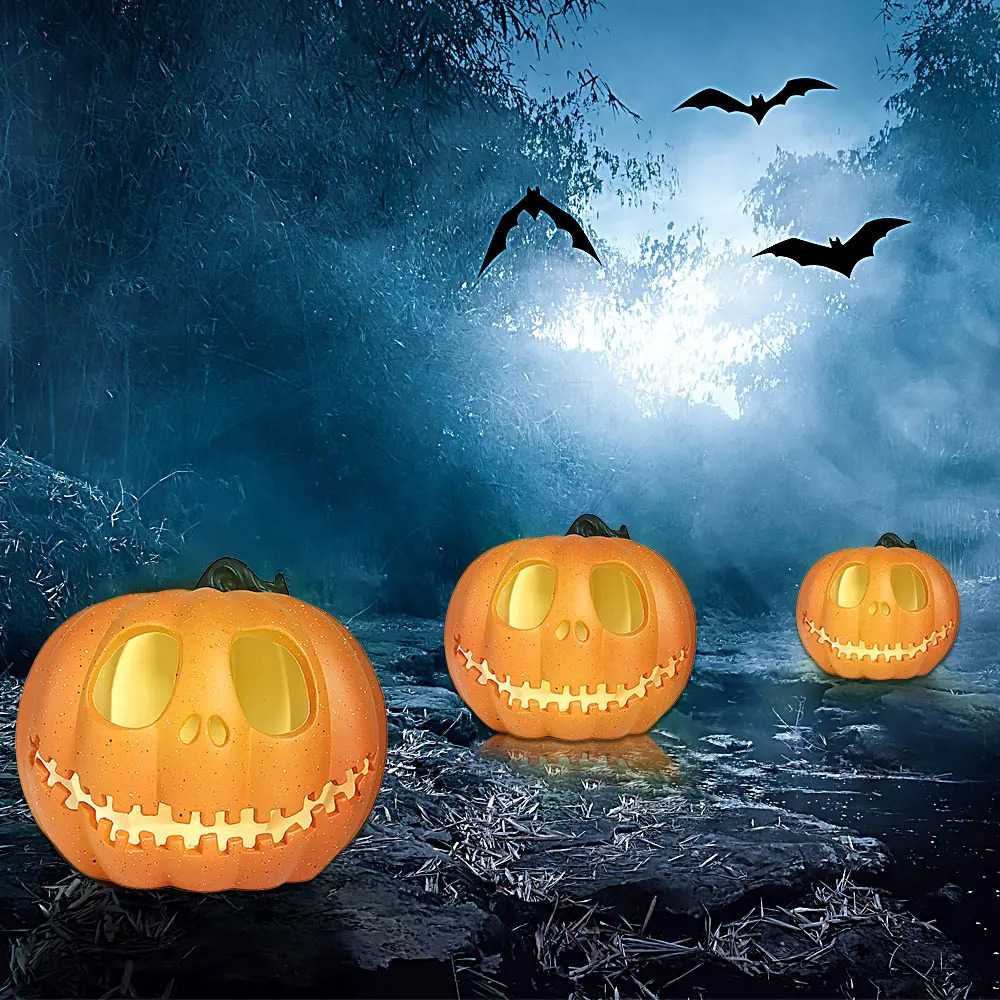 Halloween Pumpkin Lantern LED Lantern Decoration Jack Lantern Ghost Face Pumpkin Lantern Garden Outdoor Indoor Party Home Decoration 240907