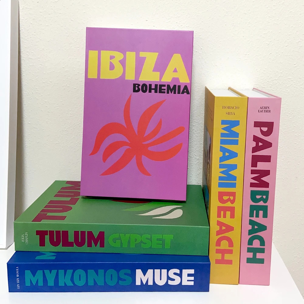 Travel Series Fake Book Decoration Coffee Table Decoration Living Room Fashion Prop Books Home Decoration Model Room IBIZA 240902