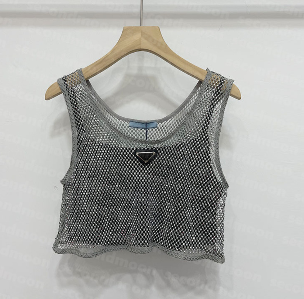 2024 Shiny Rhine T Shirts Women Denim Sling Vest Sexy Cropped Top Party Tank Tops V Neck T-Shirt Bra Fashion fashion588ess6 L250724