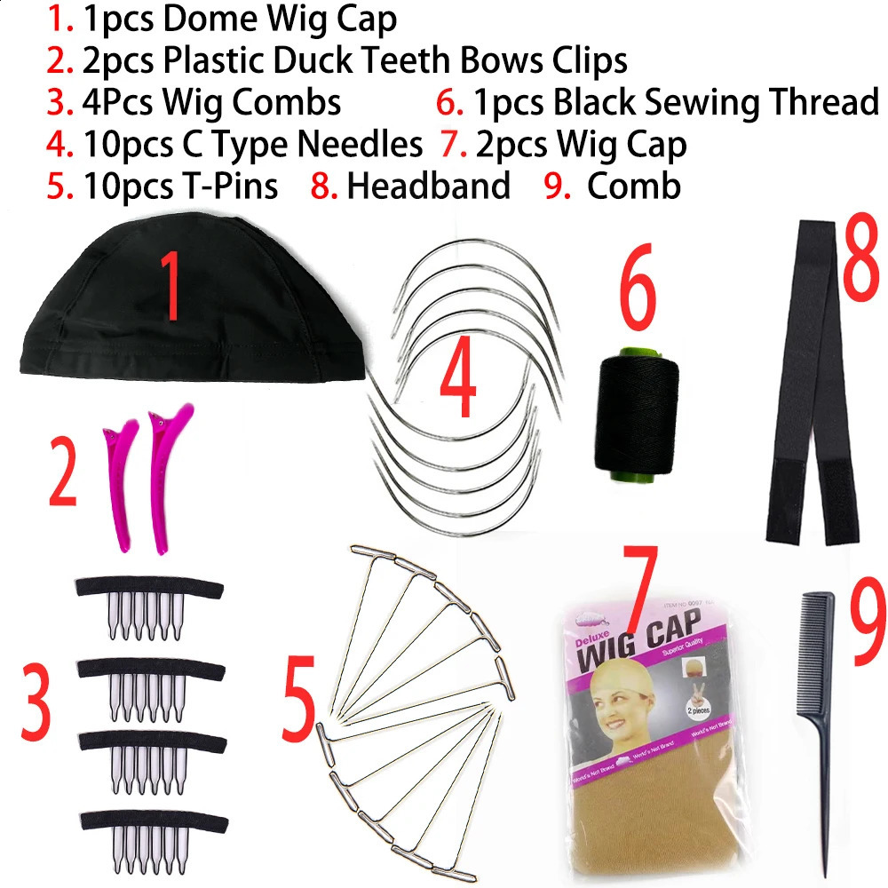 22/23Canvas Block Head With Adjustable Tripod Training Mannequin Head Wig Stand For Wigs Making Hair With T Pin Wig Instal Kit 240907
