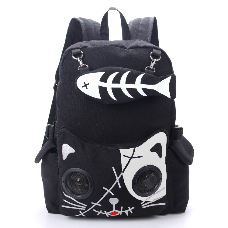 Middle School Halloween Canvas Bookbag - Durable Fabric & Spacious Compartments