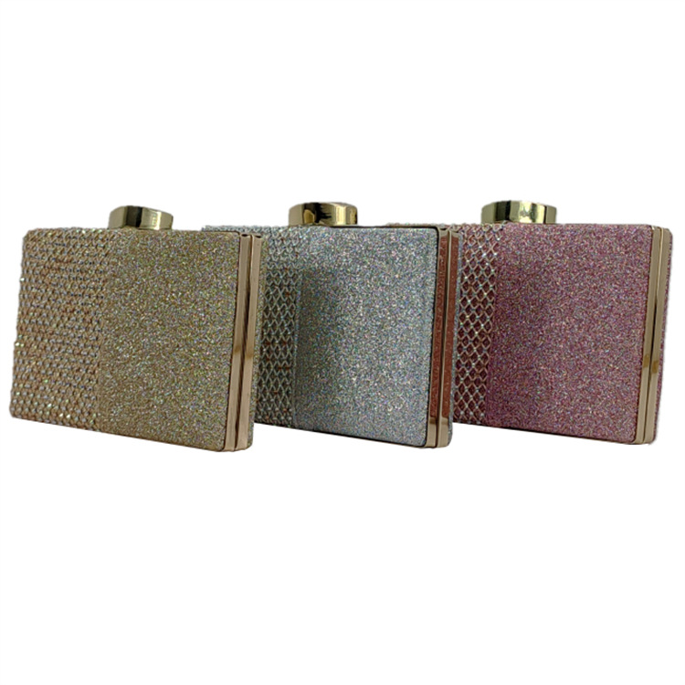 elegant womens mesh sequin dinner bag with diamondlike rhinestones perfect for special events
