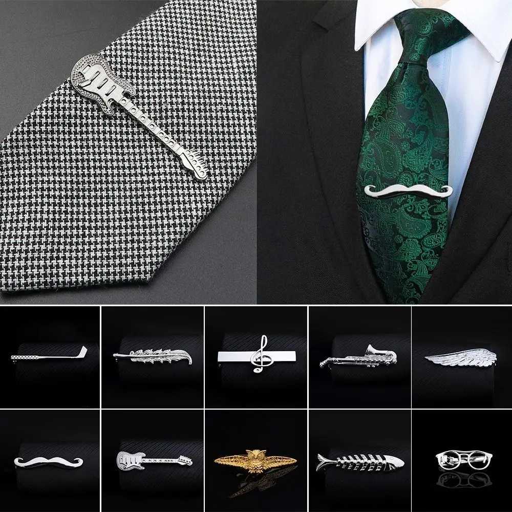 Copper polished for men women and creative individuals with a sturdy figure tie clip Busin set casual Accor tie pin clothing pin W250111