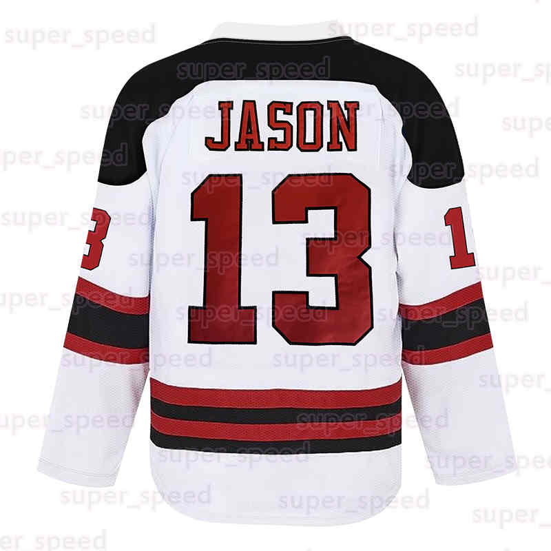 Men 13 Jason Voorhees Ice Hockey Jersey 00 Clark Griswold Christmas Vacation Friday The 13th Movie Jerseys Halloween Horror Shirt Stitched White
