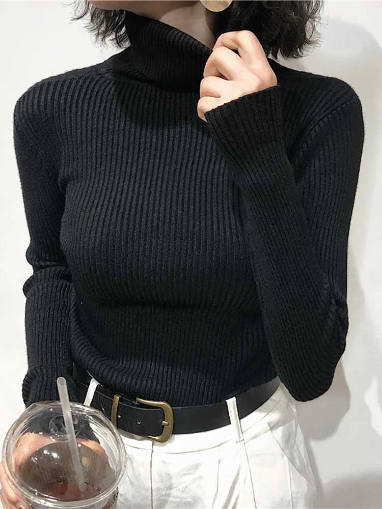 Turtleneck Sweater Womens 2024 Autumn Winter Tops Korean Slim Women Pullover Jumper Knitted Sweater Pull Femme Hiver TruienX2409