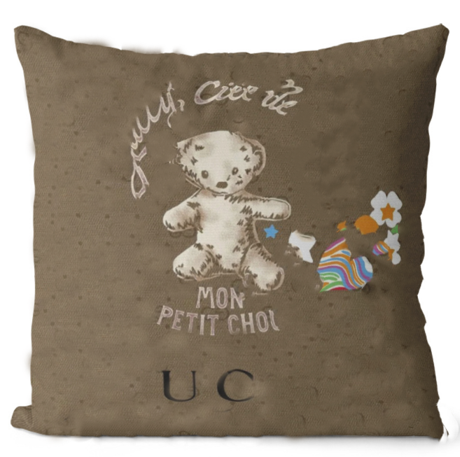 Fashion Cover Throw Pillow Letter Catroon Comfortable Pillows Covers Home Fabric Sofa Cushion Cushions 45-45cm