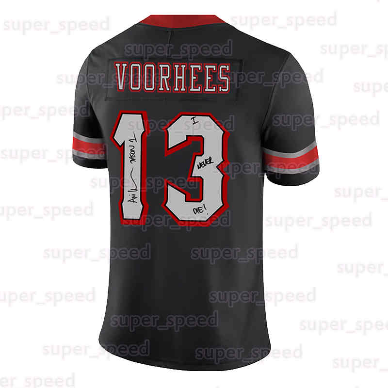 13 Jason Voorhees Football Jersey Black Men Friday The 13th Jerseys Halloween Horror Shirt Stitched Mens Adult Jerseys