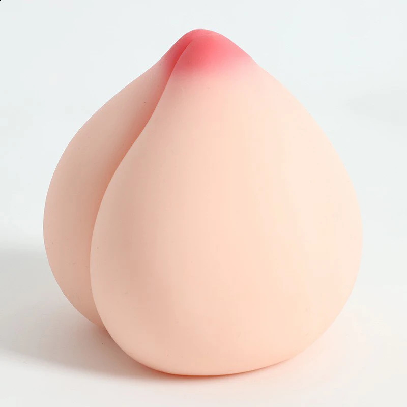 Juicy Peach Soft Decompression Squeeze Release Ball Decompression Tool Simulation Peach Silicone Toy Handmade Gift Fidget Toy 240903
