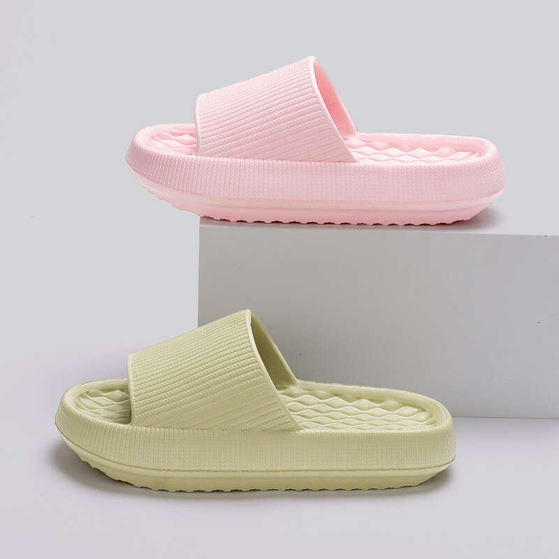 Women's Thick Platform Cloud Slippers EVA Soft Sole Pillow Slides Summer Beach Flip Flops Women Non Slip Bathroom Home Slippers C07