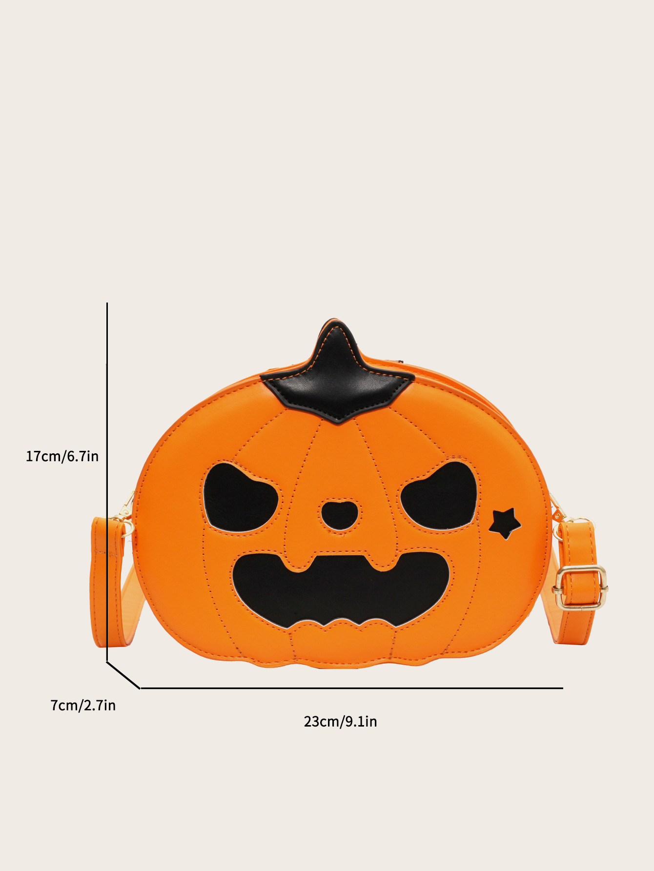 2025 Designer Halloween Quirky 3 Creative Pumpkin Trendy and Cool Cartoon One Shoulder Bag