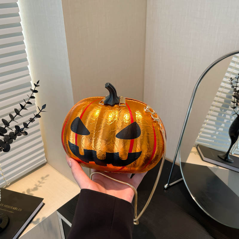 Autumn and Winter Halloween Pumpkin Fun Single Shoulder Diagonal Cross Chain Bag dh910320090