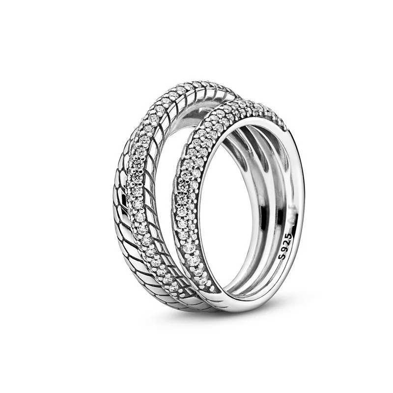 New 925 Sterling Silver Shining zircon Rings Stackable Heart Flower For Women Original Silver 925 Wedding Ring Jewelry GiftsXJ250514