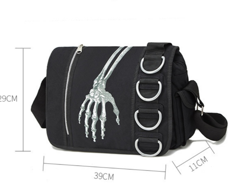 Canvas bag new Halloween trend personality cloth bag skull shoulder bag foreign trade crossbody bag bag