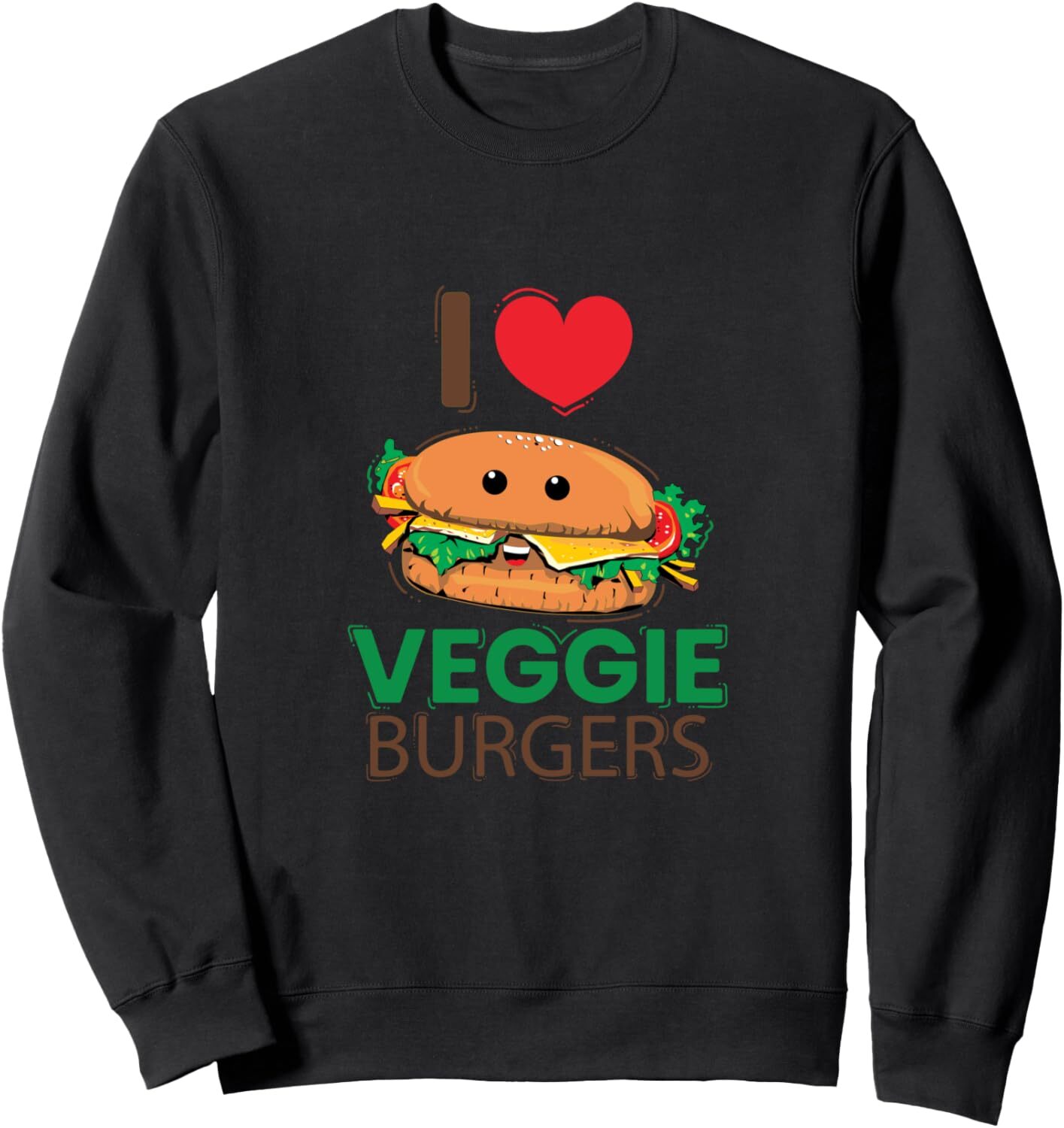 Long Sleeve Shirts for Men sweatshirt I Love Veggie Burgers Vegetarian Vegan Plant Gift Sweatshirt Tee Streetwear Casual tops clothes