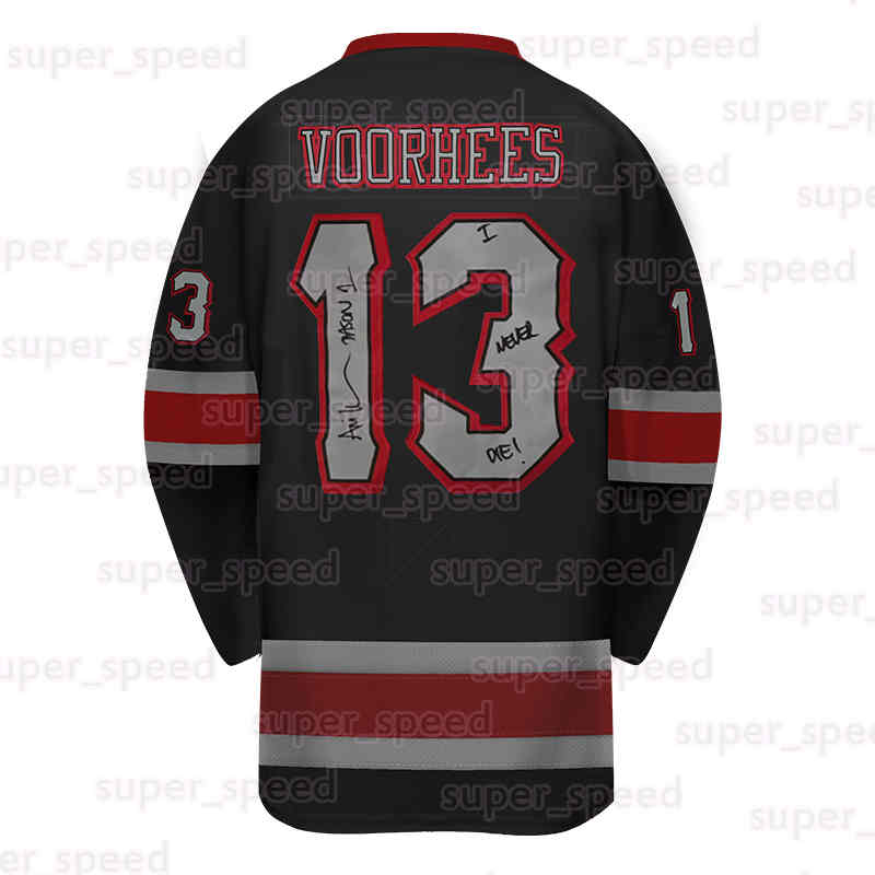 13 Jason Voorhees Ice Hockey Jersey 00 Griswold Men's Friday The 13th Movie Jerseys Halloween Horror Shirt Long sleeves Embroidered Black Christm