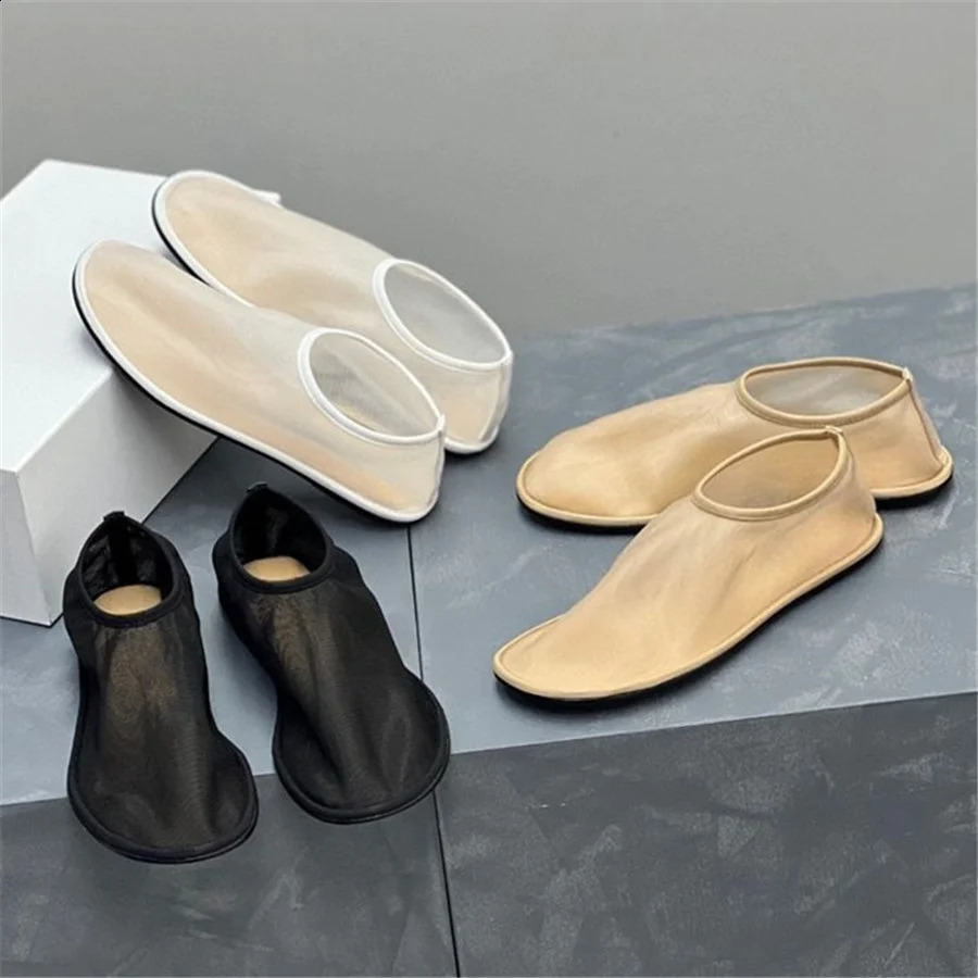 2024 Womens Lazy Loafers Mesh Ballet Apartment Spring and Summer Walking Flat Dance Shoes Womens Breathable Skating Espadrillles 240909