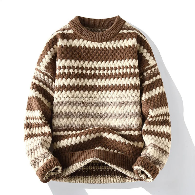 2023 Autumn Winter style Mens high quality Fashion Trend Sweater Casual wool pullovers Warm Sweaters men size M3XL 240904
