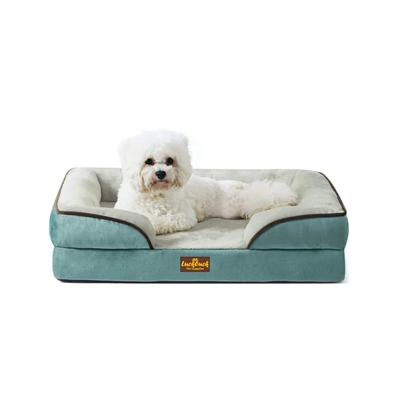 Large Orthopedic Dog Bed - Washable Pet Sofa Support Foam with Removable Cover & Waterproof Lining