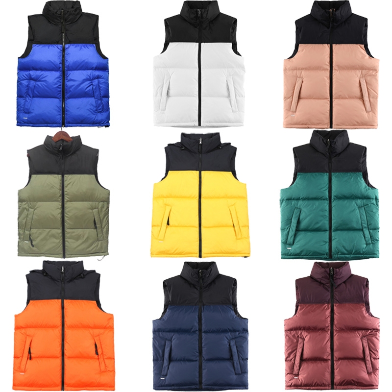 Mens winter vest Women gile splice embroidery puffer vest t Warm Letter Print Outwear Multiple Colour printing vest