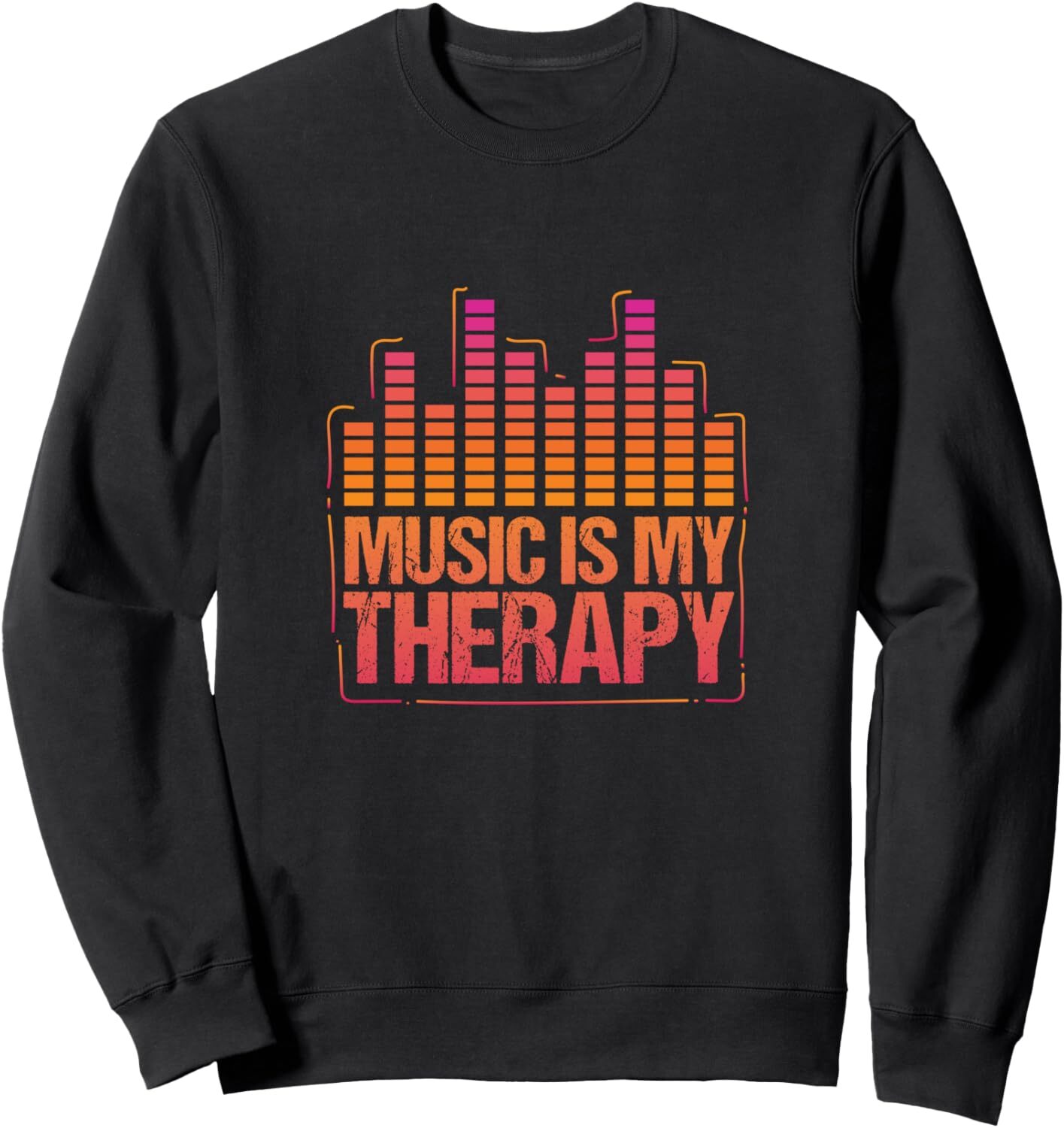 Long Sleeve Shirts for Men sweatshirt Music Is My Therapy Equalizer DJ Disco Style Gift Sweatshirt Streetwear Casual tops clothes