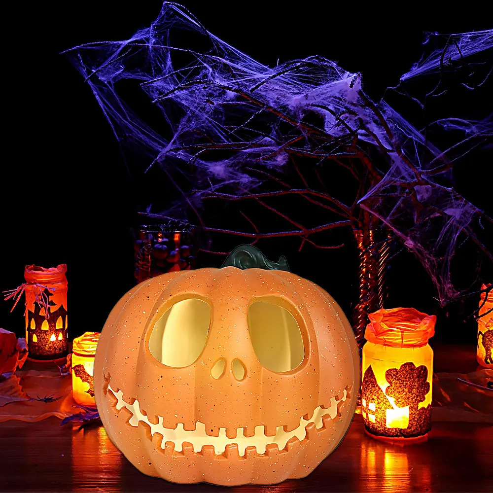 Halloween Pumpkin Lantern LED Lantern Decoration Jack Lantern Ghost Face Pumpkin Lantern Garden Outdoor Indoor Party Home Decoration 240907