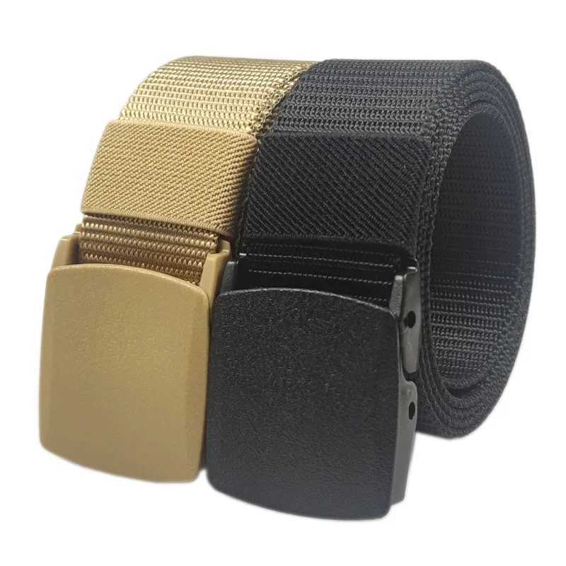 White Automatic Buckle Nylon Army Tactical Men Belt Military Waist Canvas Belt Outdoor Strap Travel Jeans Black Belts for Women W250120