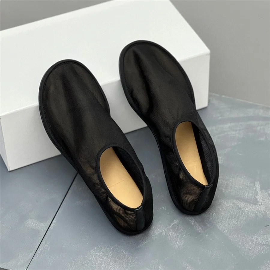 2024 Womens Lazy Loafers Mesh Ballet Apartment Spring and Summer Walking Flat Dance Shoes Womens Breathable Skating Espadrillles 240909