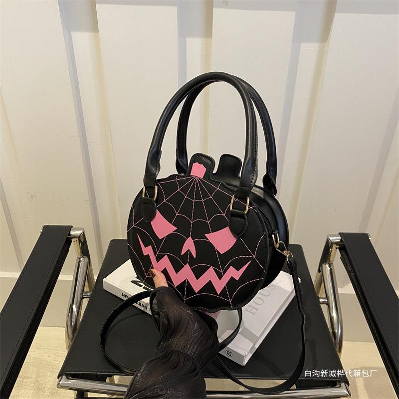 Halloween Pumpkin 2024 New Cute and Bizarre Handheld Personalized Creative Shoulder Bag