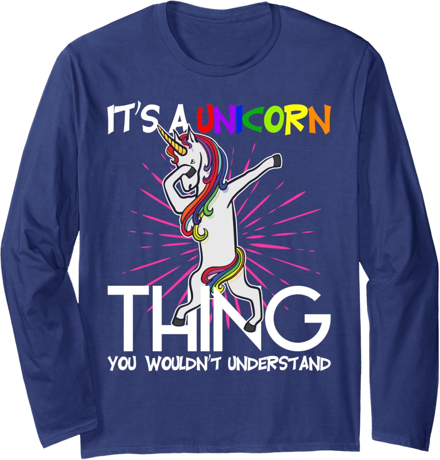 Long Sleeve Shirts for Men sweatshirt A Unicorn Thing Funny Unicorn Dabbing Gift Long Sleeve Tee Streetwear Casual tops clothes