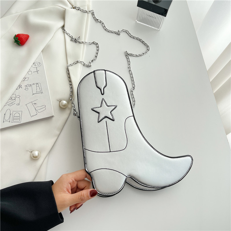 2025 Designer Boot Funny 3 Creative Shaped Shoulder Bag, Niche Novelty Halloween Chain Wallet For Women 579 Bag,