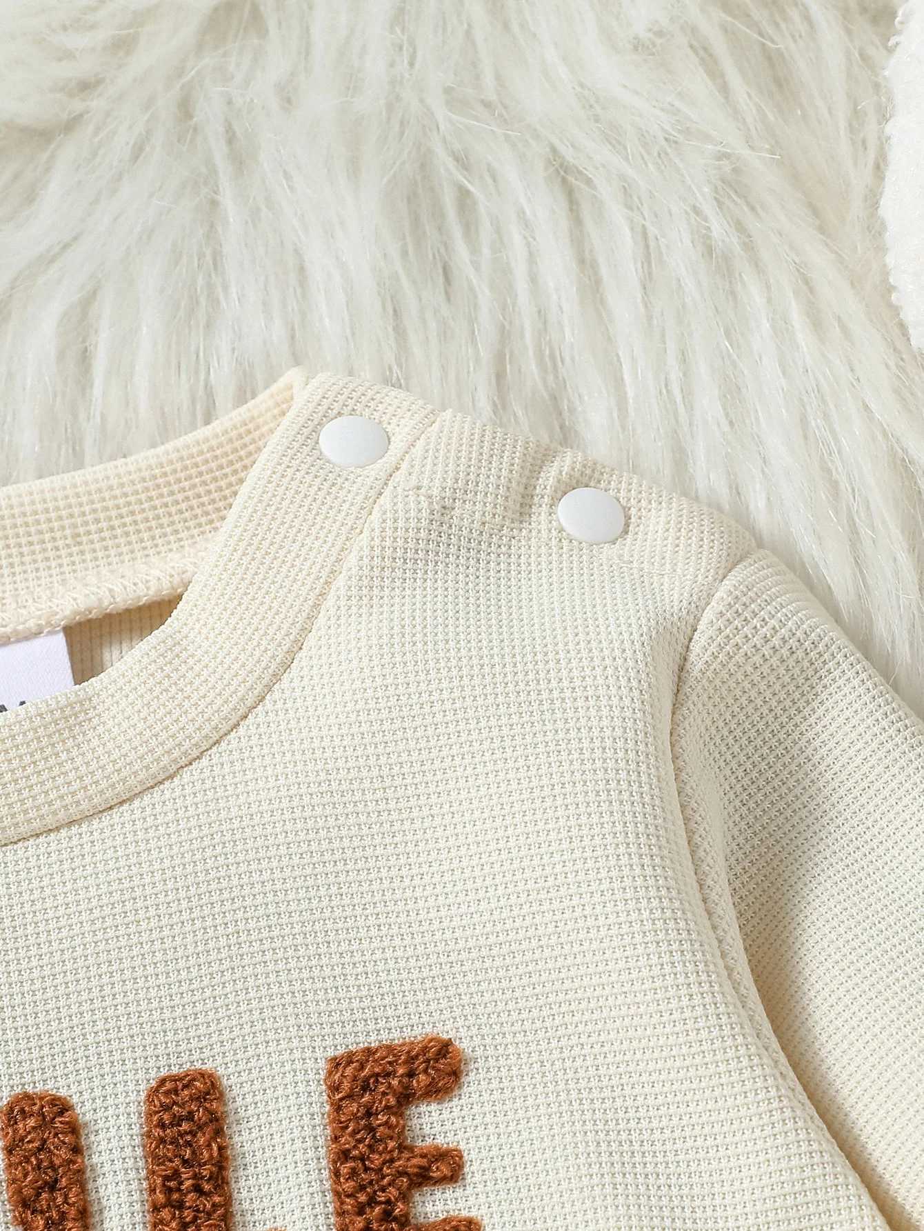 Clothing Sets Baby Boys England Style Autumn/Winter Long Sleeve Print Letter Sweatshirt +Pant With ket For Outdoor Set H241126