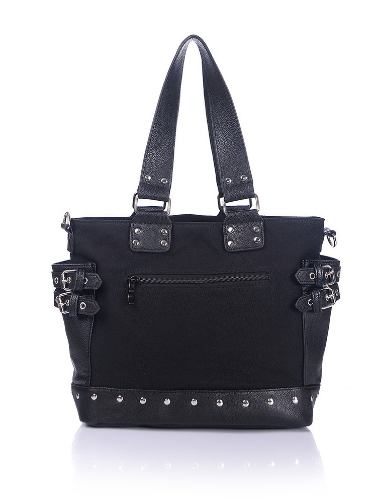 halloween bag tote bag womens tote bag summer new canvas riveted bag advanced sense large capacity allmatching shoulder bag