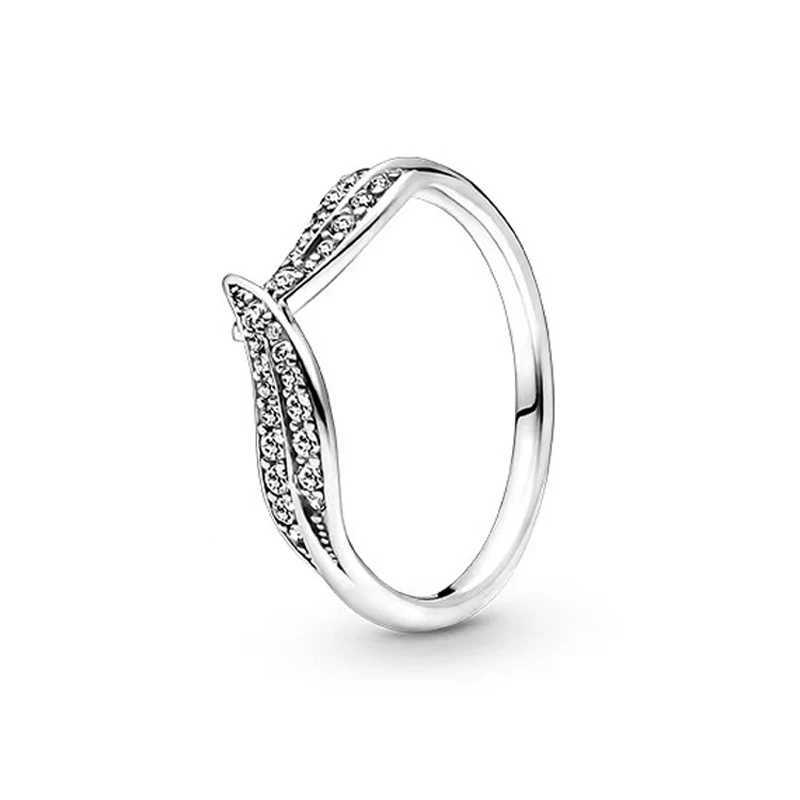 New 925 Sterling Silver Shining zircon Rings Stackable Heart Flower For Women Original Silver 925 Wedding Ring Jewelry GiftsXJ250514