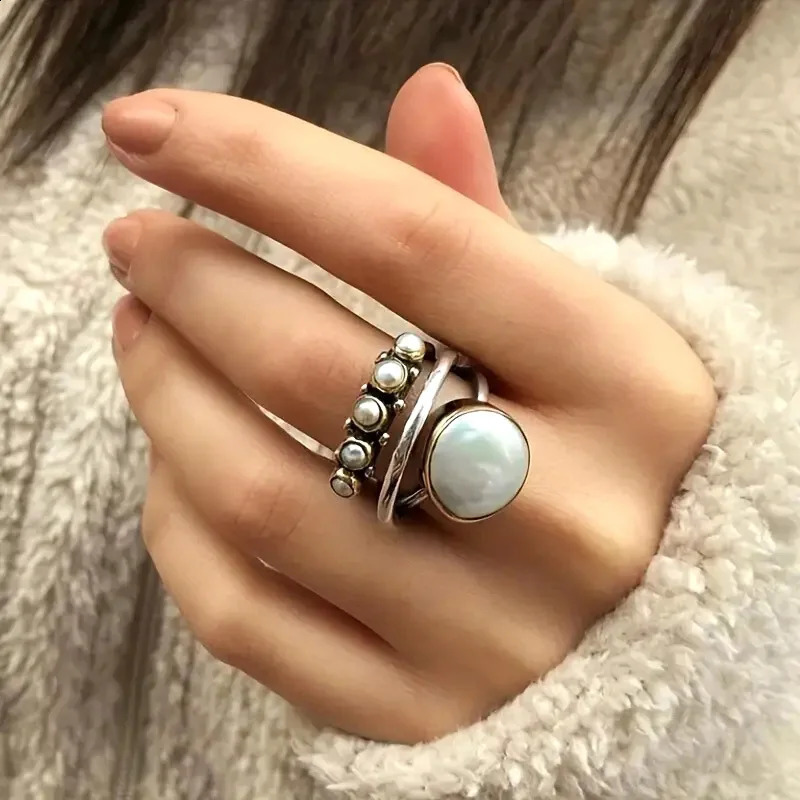 2024 Punk Personalized Wide Ring Status Symbol European and American Package Irregular Lines 240909