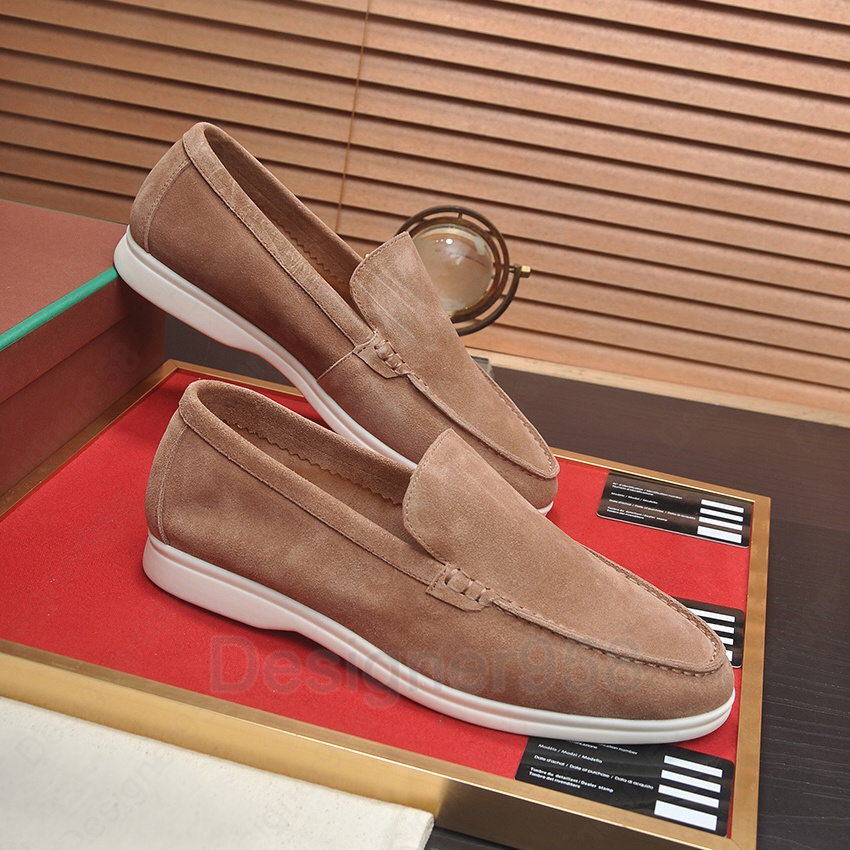 Designers loafers Luxury dress shoes deerskin mens womens classic fashion sport sneaker leisure walk shopping lady shoe 35-45