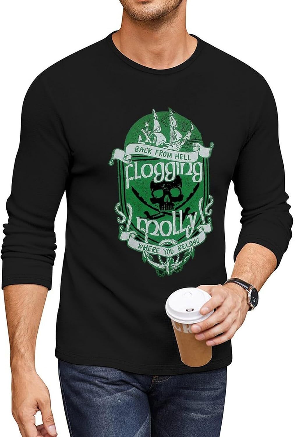 Long Sleeve Shirts for Men sweatshirt Shirt Autumn Casual Crewneck Pullover Sweatshirt