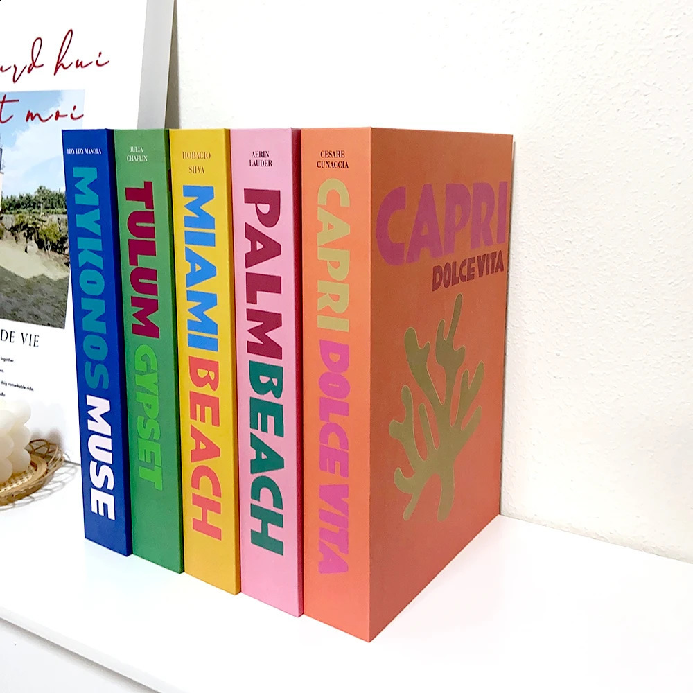 Travel Series Fake Book Decoration Coffee Table Decoration Living Room Fashion Prop Books Home Decoration Model Room IBIZA 240902