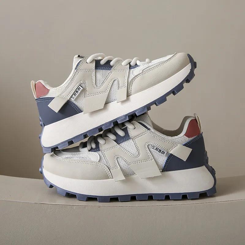 Women's Breathable Heighten Autumn Athleisure Comfortable Lightweight Versatile Running Shoes Triple Black Free shipping size 35-40 Lhshoe