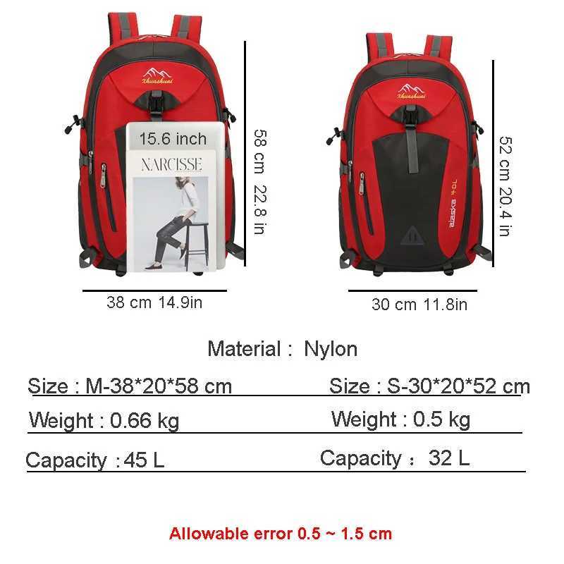 Mens backpack nylon waterproof leisure outdoor travel bag womens hiking bag W250329