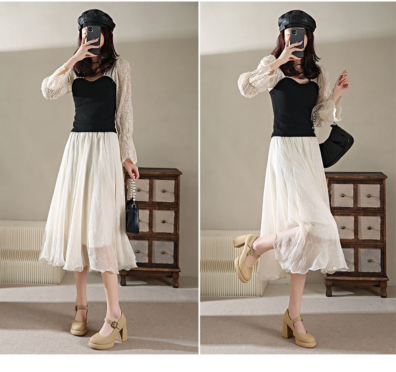 Dress shoes Classic Mid heeled boat shoe Designer shoe Belt buckle Thick heel high heels Tassels Round head Metal Button women shoes Large size 35-40-