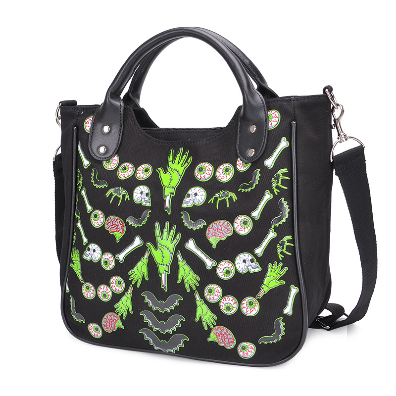 Halloween bag Handbag Women's large capacity Tote bag new niche skeleton crossbody bag fashion all-in-one shoulder bag
