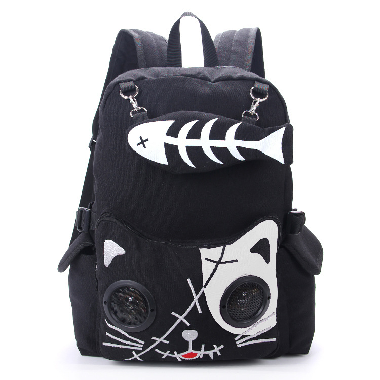 Middle School Halloween Canvas Bookbag - Durable Fabric & Spacious Compartments