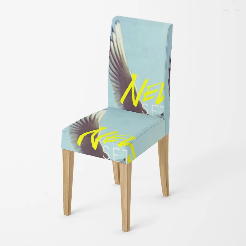 Chair Covers Home For Kitchen Adjustable Dining Elastic Fabric Chairs Cover Wedding Desk Stretch Back Restaurant Decro Plant