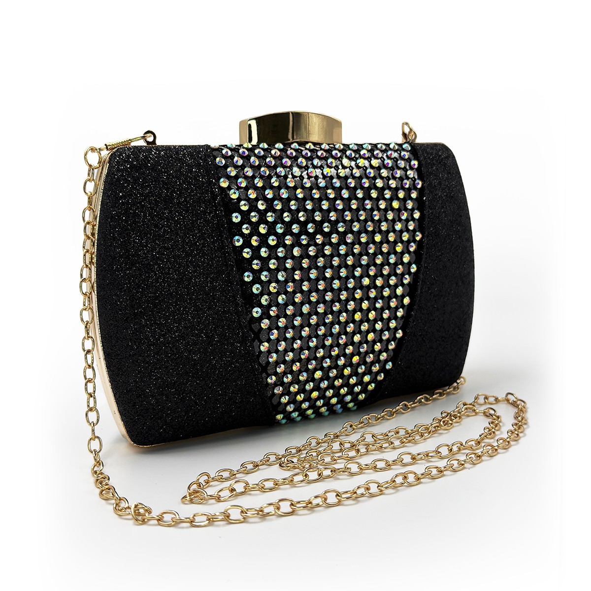 Ladies hand bag Flash glass diamond embellished dinner bag single shoulder crossbody makeup bag