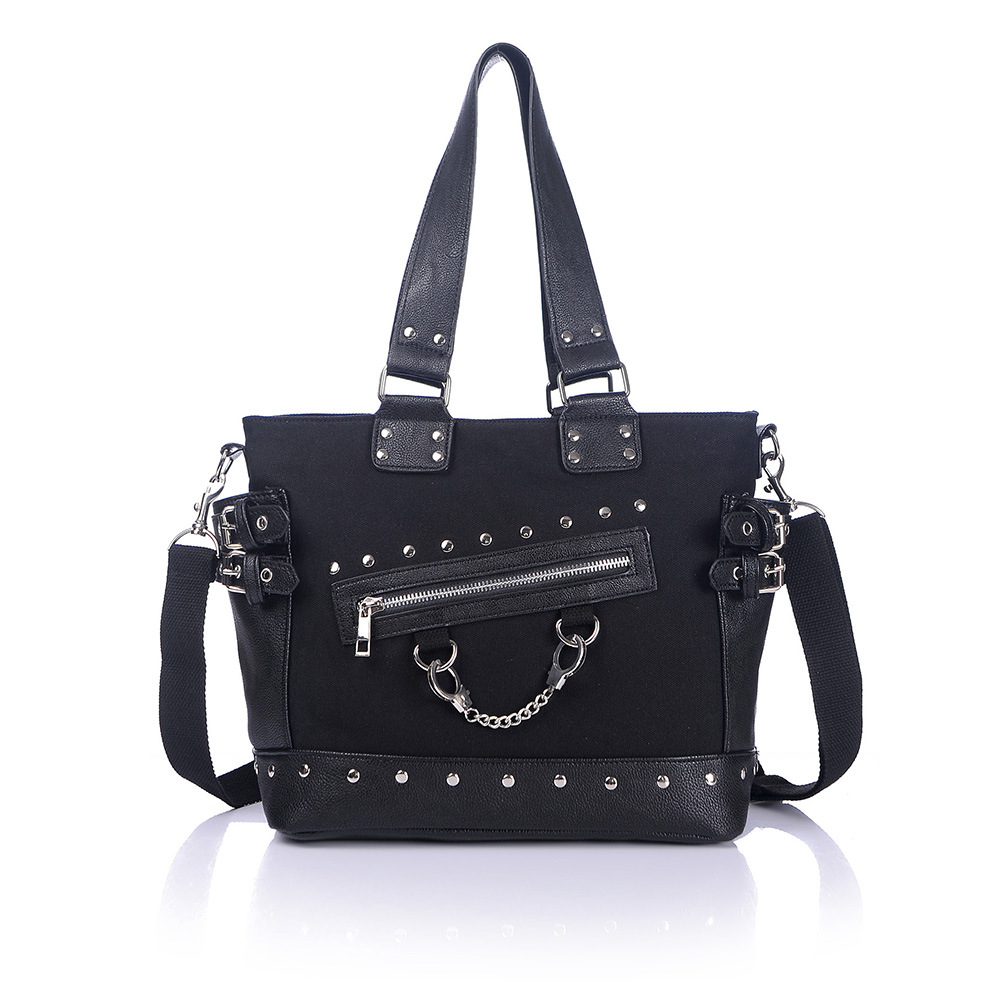 halloween bag tote bag womens tote bag summer new canvas riveted bag advanced sense large capacity allmatching shoulder bag