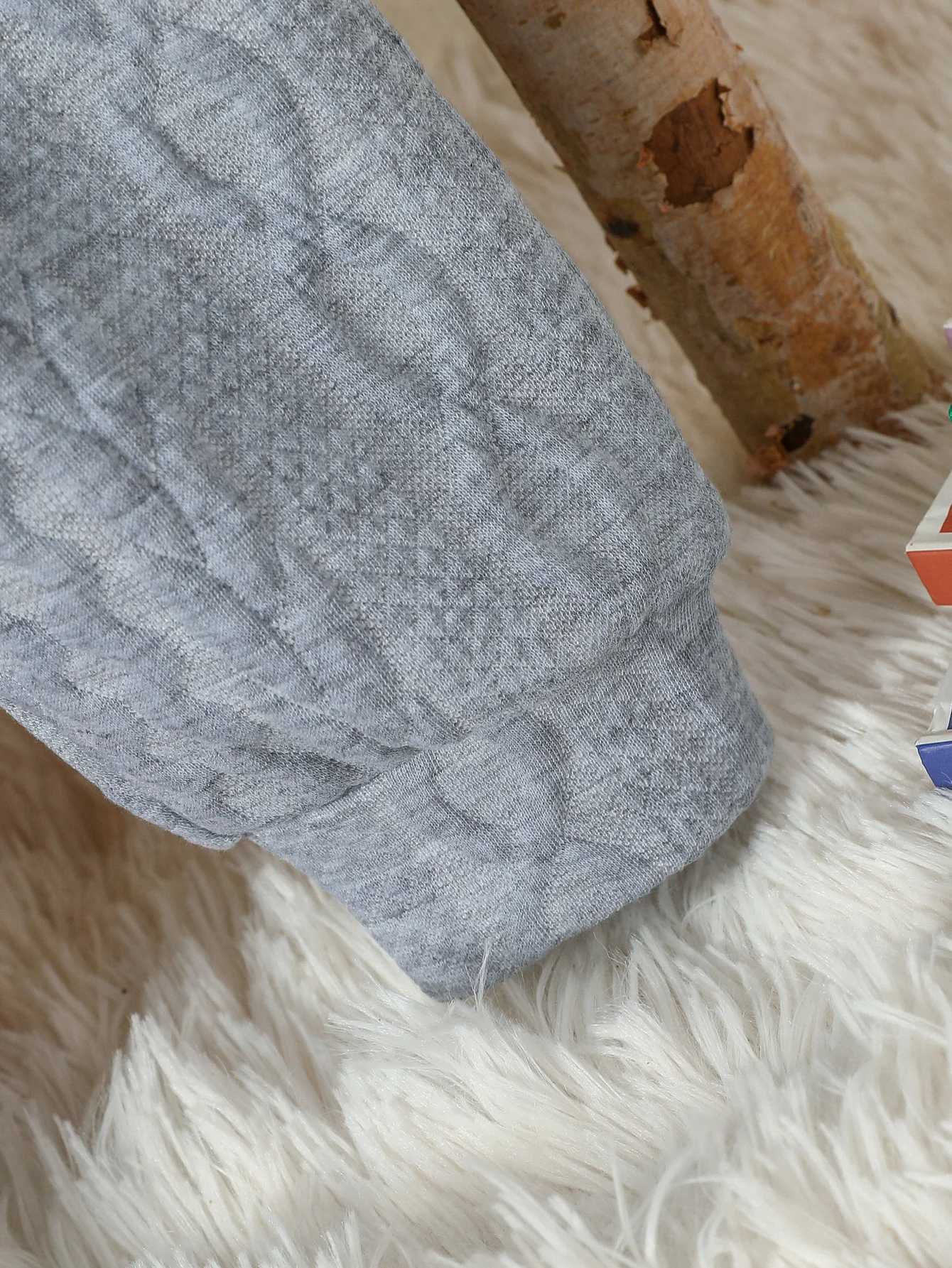 Clothing Sets 2024 Baby boy leisure and sikmplicity pure color Long Sleeve Winter /autumn Gray Pantsuit Casual Daily Wear Clothes H241126